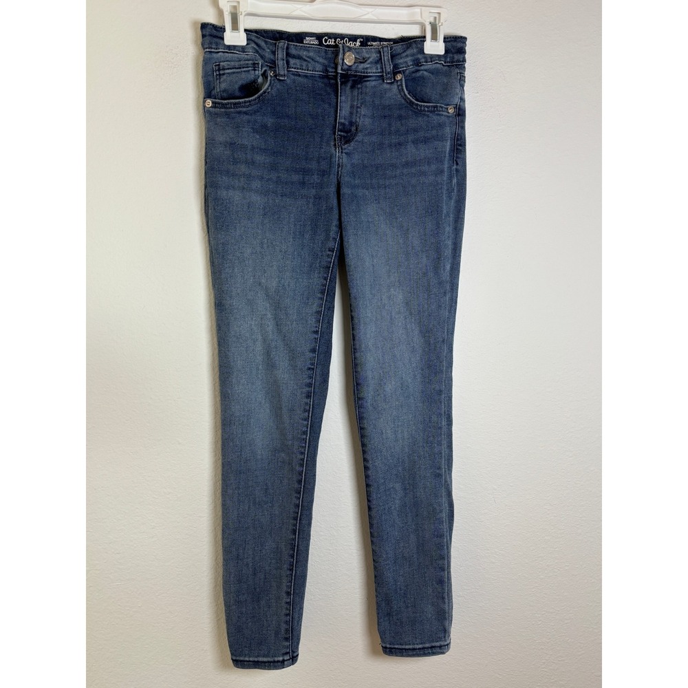 Cat & Jack Girls Ultimate Stretch Skinny Jeans Medium Wash Blue Denim Size 14
